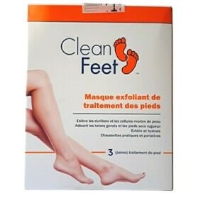 Clean‎ Feet Exfoliating Foot Treatment Mask 3 Pairs Glycolic Acid Callus Remover